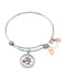 UNWRITTEN "Live Your Dream" Stars Bangle Bracelet in SS & Rose Gold-Tone